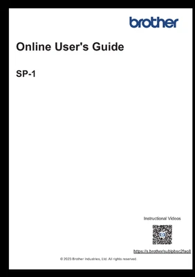 Brother Sublimation Printer SP-1 Manual Instructions User Guide: BOOK ONLY - Image 1 of 4