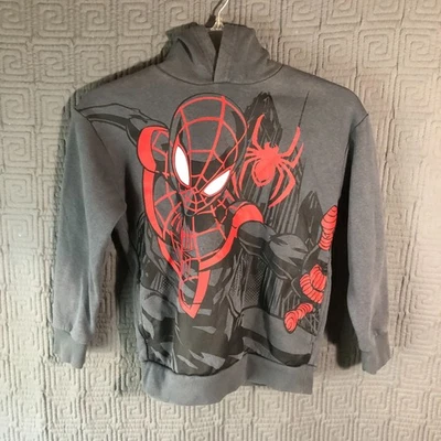 Suéter con Capucha Spiderman Niños Talla 8 Gris Gris Mezcla de Algodón Foto 1 de 4