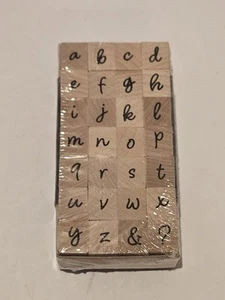 Hero Arts Cursive Alphabet  Wood Mount Rubber Stamps. NEW Sealed - Picture 1 of 2