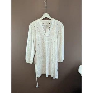 Seafolly Dress Womens Extra Small White Garden Party Broderie Cover Up Beachwear - Picture 1 of 7