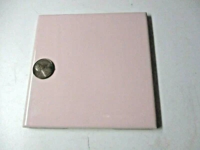 1 Wall Tile US Ceramic 724764 091004 Gloss Light Pale Pink 4-1/4" Vintage 1990s - Image 1 of 4