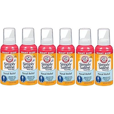 Arm & Hammer Simply Saline Nasal Mist Giant Size: 4.25 Fl Oz (Pack of 6) - Image 1 of 4