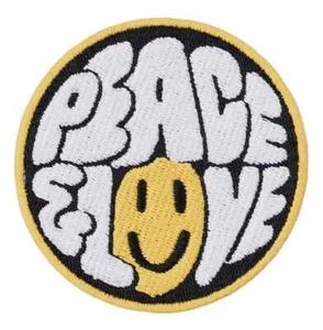 Peace & Love Sew On Embroidery Clothing Patch 2.5” Embroidered Patch - Picture 1 of 1