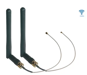 UHF 433MHz 3dBi Antenna 11cm SMA-J&U.LF or I.PX4 max. 30cm Pigtail e.g.IoT Net - Afbeelding 1 van 8