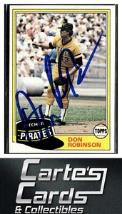 Don Robinson 1981 Topps #168  DP Pittsburgh Pirates TTM/IP Signed Autographed
