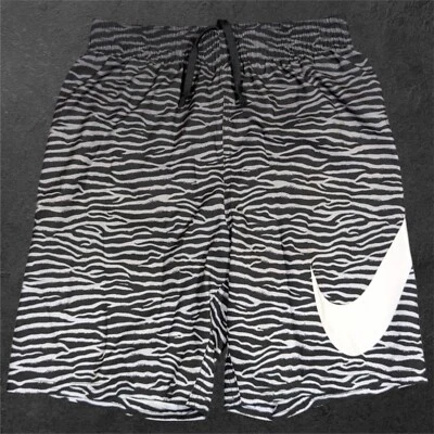 Pantalones Cortos de Natación Nike Swoosh Logo Niños S Negro Blanco Gris Forrados Foto 1 de 3