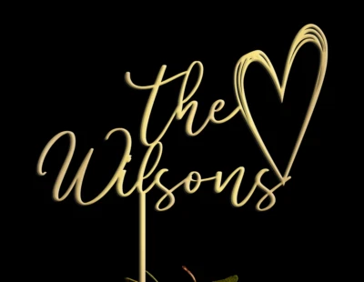 Decoração de bolo de casamento Mr & Mrs, enfeite de bolo de casamento personalizado, personalizado - Imagem 1 de 4