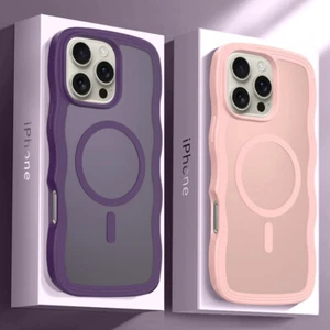 Hülle für iPhone 16 15 Pro Max 16e 14 13 12 Magnet Stoßfest Lockig Wellig Cover - Bild 1 von 13
