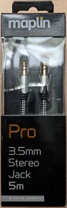Maplin Pro 3,5mm Stereo Klinkenkabel - 24K vergoldet (5m) - Bild 1 von 2