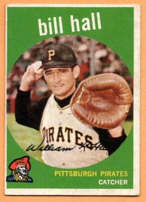 Venezuela Topps 1959 Bill Hall #49 Piratas de Pittsburgh, Benco Venezuela Foto 1 de 2
