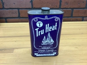 Vintage Tru Heat Boat Stove Alcohol Can Cool Nautical Graphics ☠️ RARE ! L👀K ! - Picture 1 of 10