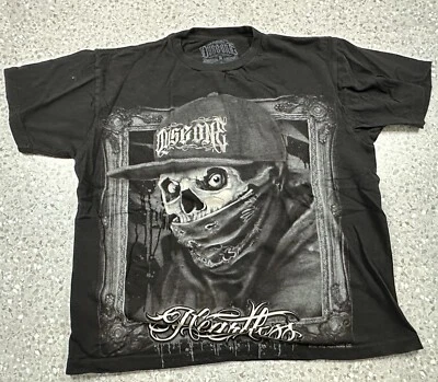 Camiseta Para Hombre Mediana Dyse One "Sin Corazón" Motociclista Calavera Hip Hop OG Camiseta Foto 1 de 4