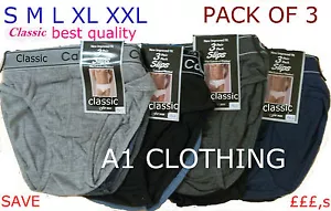 3, PAIRS MENS COTTON UNDERPANTS BRIEFS MIXED COLOURS PACK ,S M L XL XXL - Picture 1 of 1