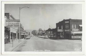 Sumner, Washington - FOTO REAL de la calle principal, letreros, autos antiguos, drogas, postal - Imagen 1 de 2