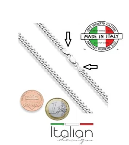 Italian Solid 925 Sterling Silver Chain Necklace 5mm Diamond Cut Cuban Link 24in - Picture 1 of 8