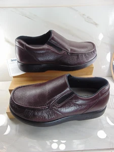 SAS Side Gores (NEW) Loafers Burgundy Leather Slip On Tripad Comfort 10 1/2 WW - Picture 1 of 7
