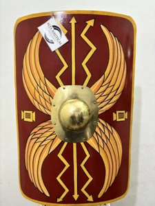 30" Functional Roman Armor Scutum Shield Medieval Wooden Legionary Shield Fully - Picture 1 of 7