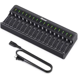 Cargador de batería Bonai AA AAA 16 bahías negro MY-C006 para NiMH NiCD - Imagen 1 de 3