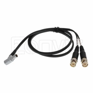 New Timecode IO Jam Sync Cable Right Angle 5 Pin to 2x BNC Lockit TC Slate - Picture 1 of 3