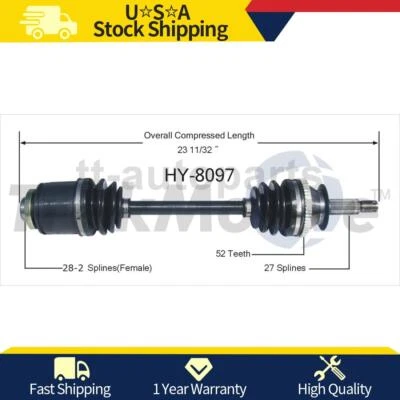 Front Right CV Axle Joint For Hyundai Santa Fe FWD 3.5L 2006 2005 2004 2003 - Image 1 of 2