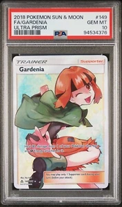 PSA 10 Gardenia Full Art "Flo" 2018 Pokemon French Sun & Moon Ultra Prism *POP 2 - Picture 1 of 2