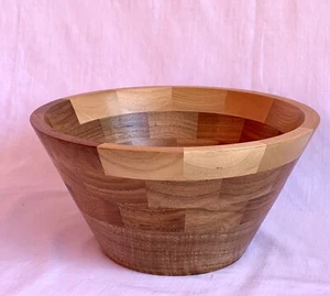 Decorative Multi Hardwood Segmented Bowl Handmade 12”Across x 6”Deep - Picture 1 of 8