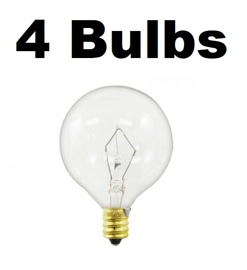 4 Pack Light Bulb for Large Scentsy Wax Diffusers/Tart Warmers, 25 Watt 130 Volt - Image 1 of 1
