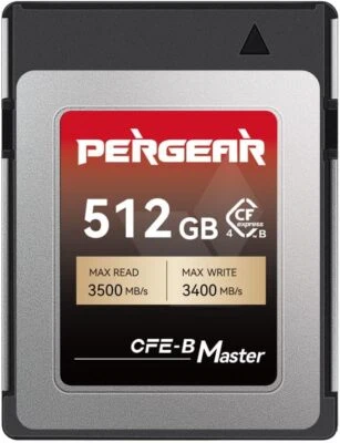 PERGEAR 512GB Cfexpress 4.0 Type B Memory Card(Master Series)8k RAW Recording - Image 1 of 4