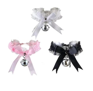 Choker Anime Cosplay Party 3 Farben Spitzenhalsband mit Glocke Glöckchen Spitze - Bild 1 von 17