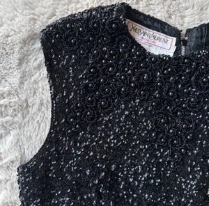 Vintage Yves Saint Laurent YSL Variation Sequin and Beaded Sleeveless Top - Picture 1 of 19