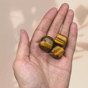 Tiger Eye Crystal Tumbled Stones Polished Rocks - DIY Crystals (1 oz) - Picture 1 of 8