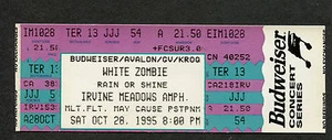 1995 White Zombie Toadies The Cramps Concert Ticket Irvine CA Astro Creep - Picture 1 of 1
