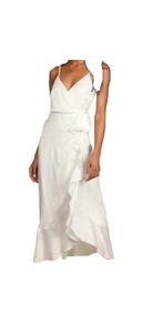 Lulus Wrap Dress Spaghetti Strap Mini V Neck Size Large Flutter - Picture 1 of 10