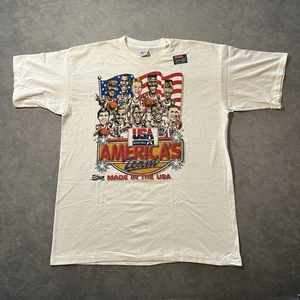 Vintage Dream Team Shirt Mens XL Salem Caricature Single Stitch Made In USA 1992 - Picture 1 of 10