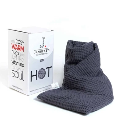 GREY Waffle Jersey UNSCENTED Warming Scarf - Wheat Bag - Heat Pack - Body Wrap - Image 1 of 4