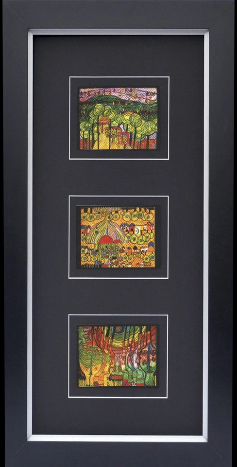 Kunstdruck HUNDERTWASSER BH 45x82.50 cm bunt Bild Gemälde Wandbild - Bild 1 von 1