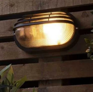 Faro Lámpara de Pared Exterior Jardín Lámpara de Pared Mampara Luz de Pared IP44 Aluminio Negro - Imagen 1 de 3