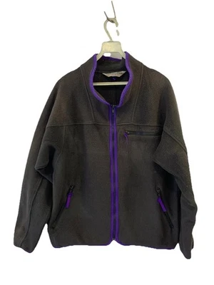 Vintage EMS Eastern Mountain Sports Polartec Fleece Jacket Gray Purple Trim M#30 - Image 1 of 4