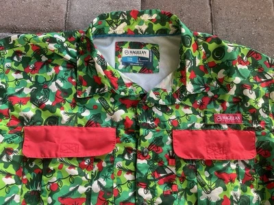 Magellan outdoors button shirt Christmas camo camping fishing S/S Men’s large L - Image 1 of 3