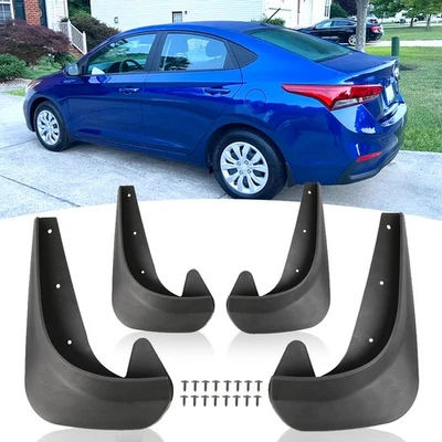 For Hyundai Accent Sedan 4x Front Rear Mud Flaps Splash Guards Splashguards - Image 1 of 4