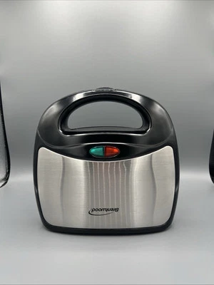 Brentwood TS-240B Non-Stick Compact Dual Sandwich Maker 750W Black & Silver  - Image 1 of 4