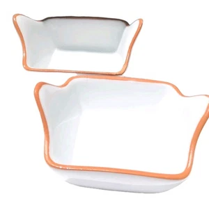 2x Pier 1 Imports Catarina Condiment Bowls White Pottery Portugal NEW - Picture 1 of 3