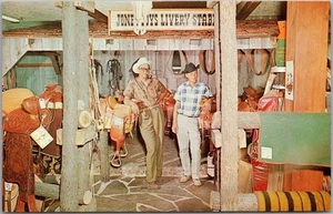 c1950s RIDGEWAY, Illinois Postcard "JONES BROS. FARM STORE" Gun & Saddle Room - Picture 1 of 2