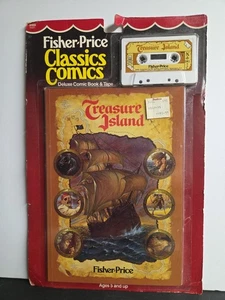 Vintage Deadstock Neu aus altem Lagerbestand 1985 Fisher-Price Schatzinsel Deluxe Comic Buch & Band Set - Bild 1 von 12