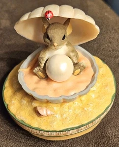Charming Tails ~ "You're My Treasure" Oyster Pearl 2002 di Fitz Floyd Candletopper - Foto 1 di 7