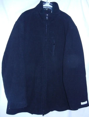 Calvin Klein Hombres Chaqueta Abrigo Mezcla Lana Abrigo Negro XXL Doble Cremallera $248 Foto 1 de 4