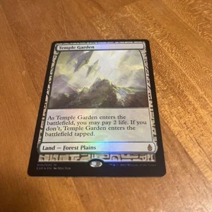 Magic The Gathering Foil Temple Garden Zendikar Expiditions Used - Picture 1 of 5
