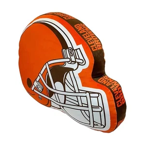 Almohada acolchada XL Cleveland Browns con logotipo con licencia oficial, 20" x 18" - NUEVA - Imagen 1 de 5