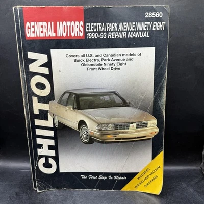 Vintage Chilton GM Electra Park Avenue Ninety Eight 1990-93 Repair Manual Buick - Image 1 of 4