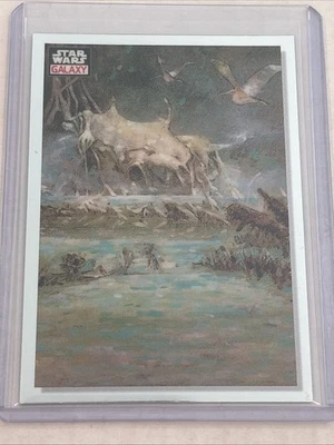 2023 Topps Chrome Star Wars Galaxy Yoda’s Hut Base Card #15 Yoda ESB Dagobah - Image 1 of 2